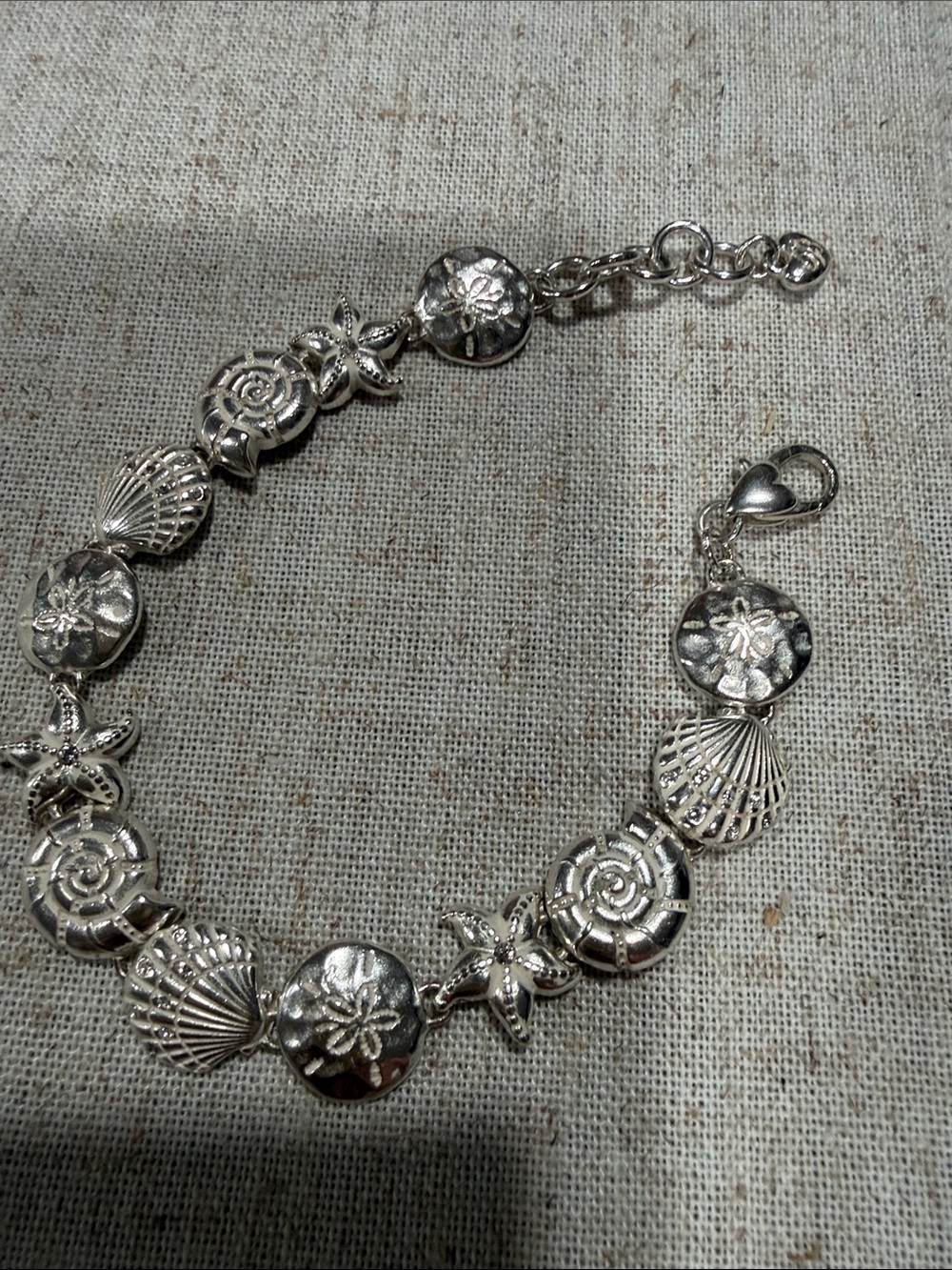 Brighton Indigo Beach Bracelet Silver Tone Coastal Sea Life Retired